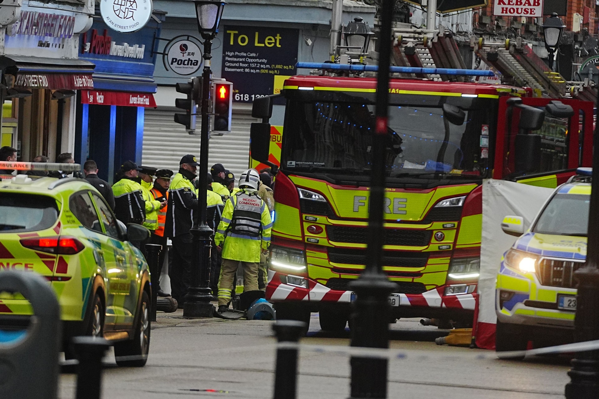 The scene on Talbot Street in Dublin city centre (Brian Lawless/PA)