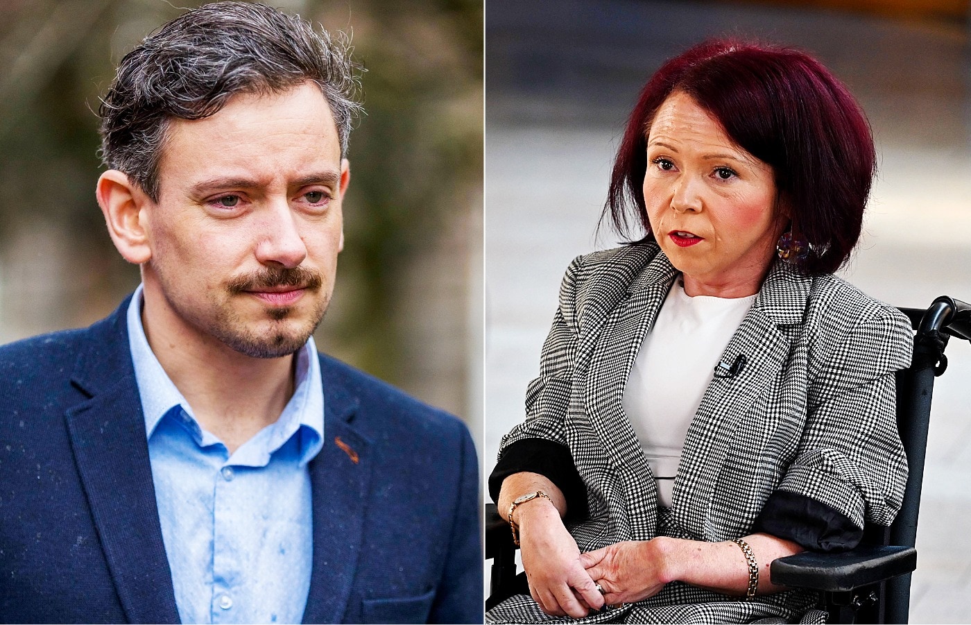 Convicted sex offender Sean Morton and Scottish Labour MSP Pam Duncan-Glancy