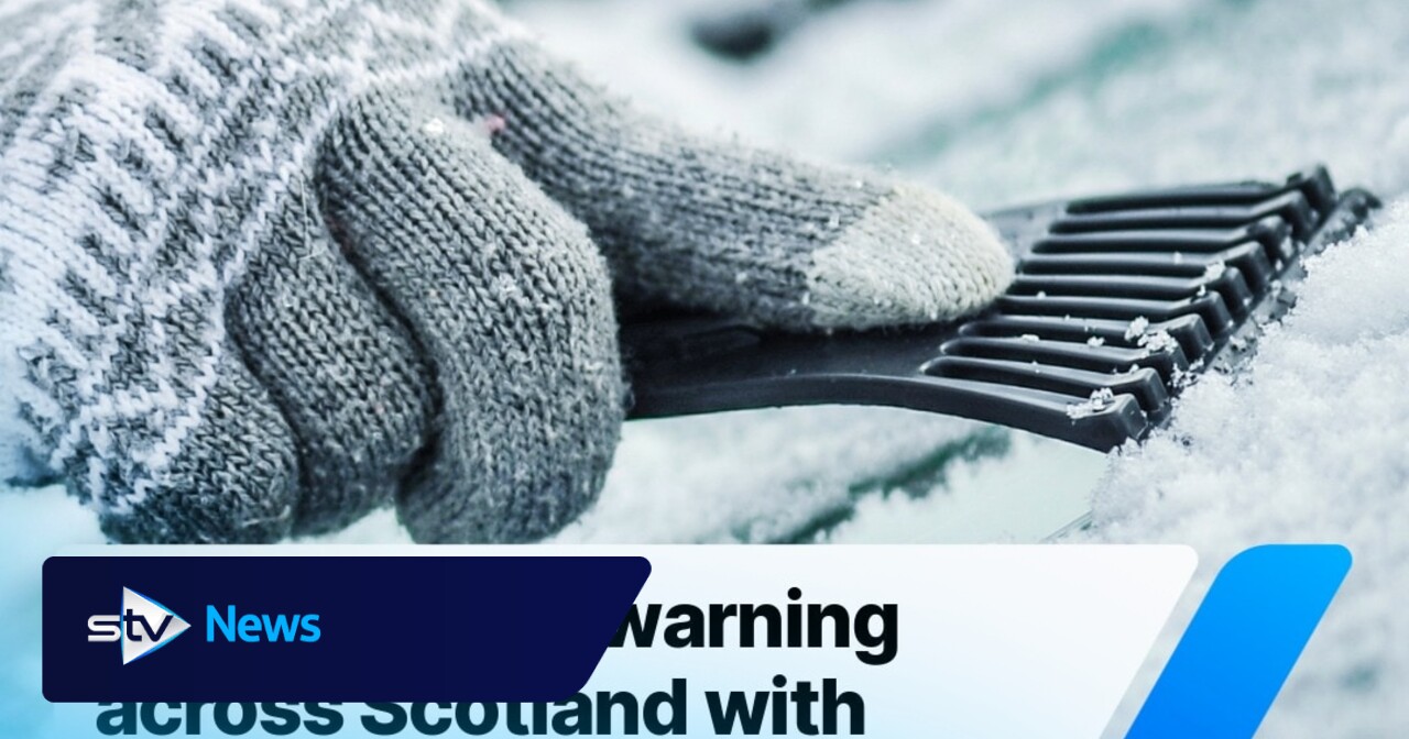 Snow and ice warning across Scotland with 10cm falling in places