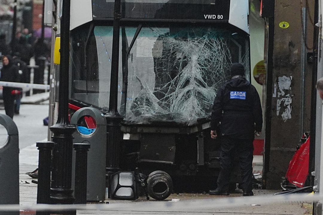 Man dead and three in hospital after bus crashes into pedestrians in Dublin