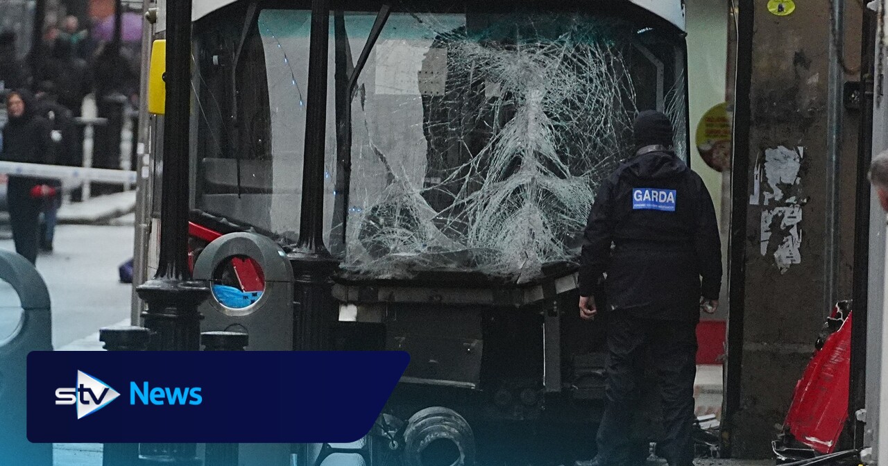 Man dead and three in hospital after bus crashes into pedestrians in Dublin