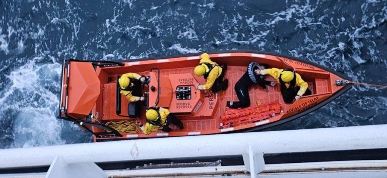 New CalMac ferry in dramatic sea off Morocco rescue during maiden ...