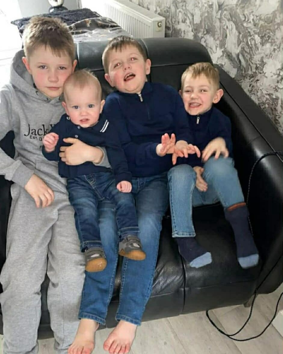 Lyle with his brothers Chris, Cole and Leo