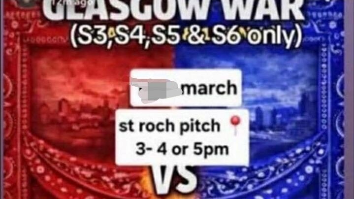 ‘Glasgow War red vs blue’ social media posts ‘promoting violence’ circulate around schools