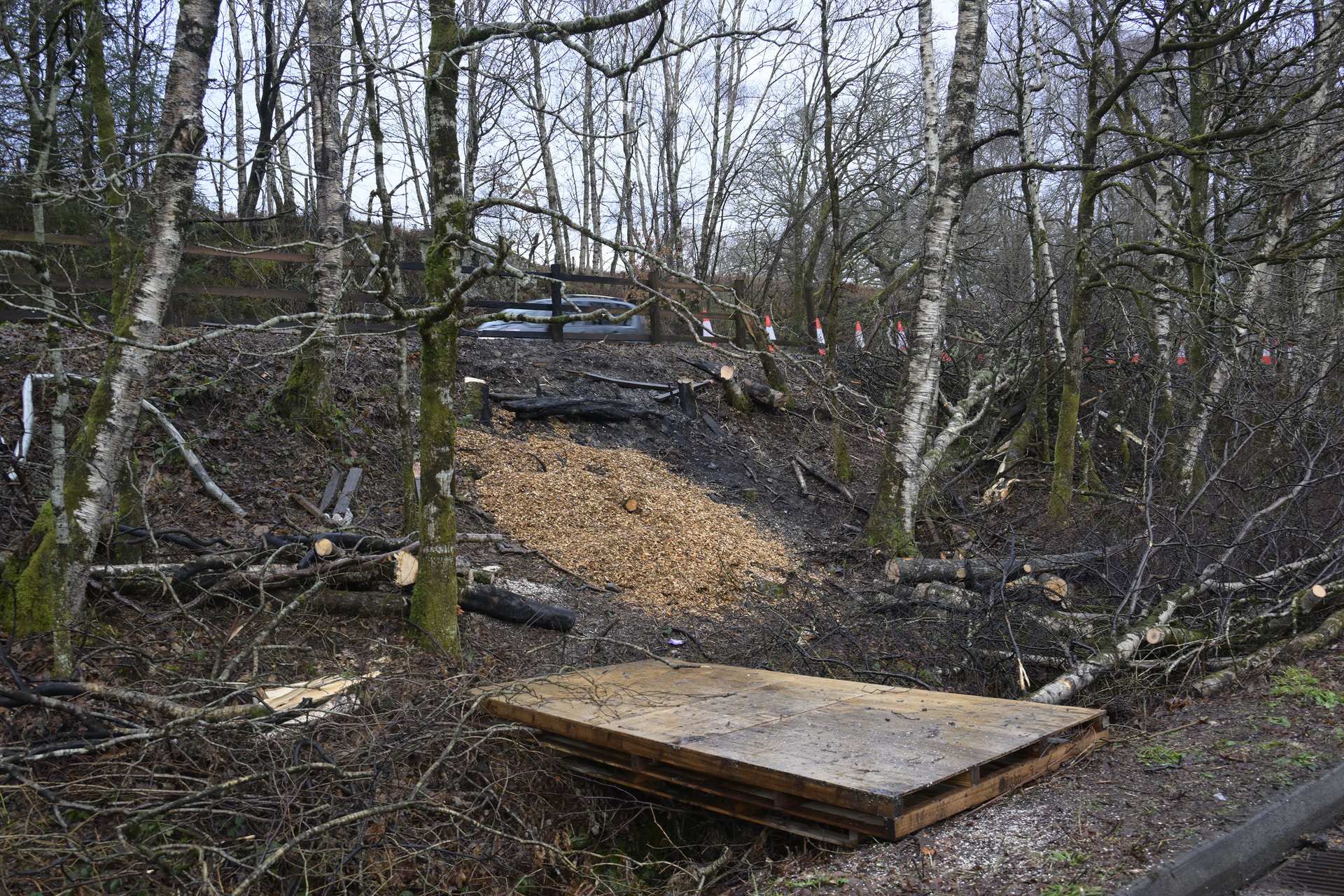 The A830 was closed for several hours after the crash at Corpach.