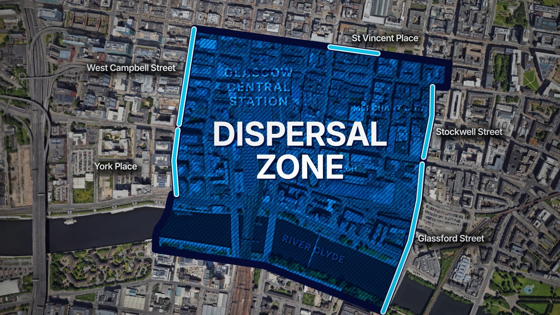 Dispersal zone in Glasgow city centre