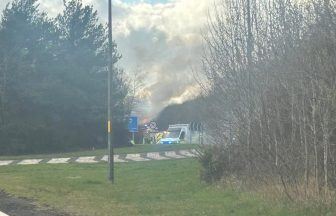 A1 closed after two-vehicle crash at roundabout near Haddington