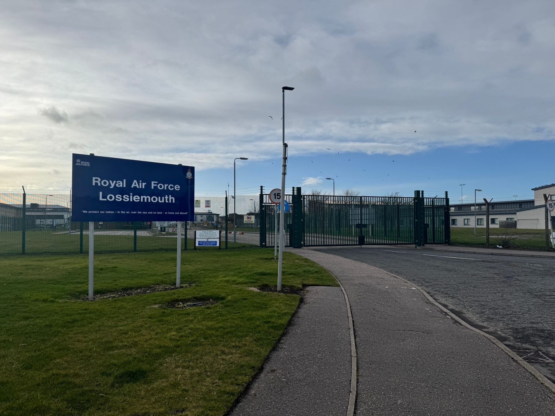 Bomb squads have been called to an RAF base after a “suspicious package” was found.