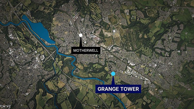 Man dies after falling from tower block during fire in Motherwell | STV ...