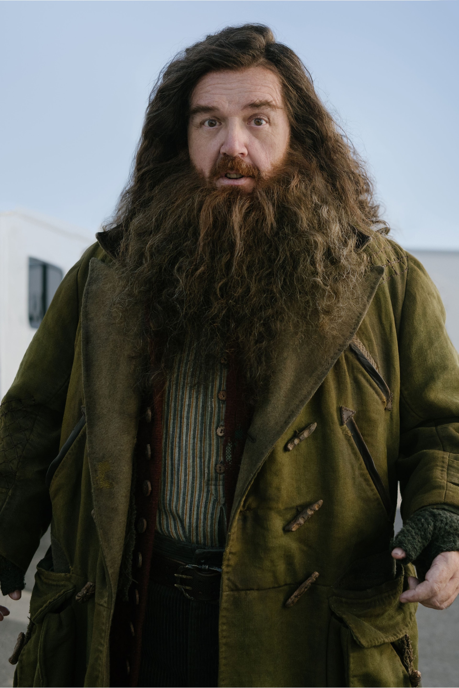 Nick Frost in character as Rubeus Hagrid (Aidan Monaghan/HBO/PA)