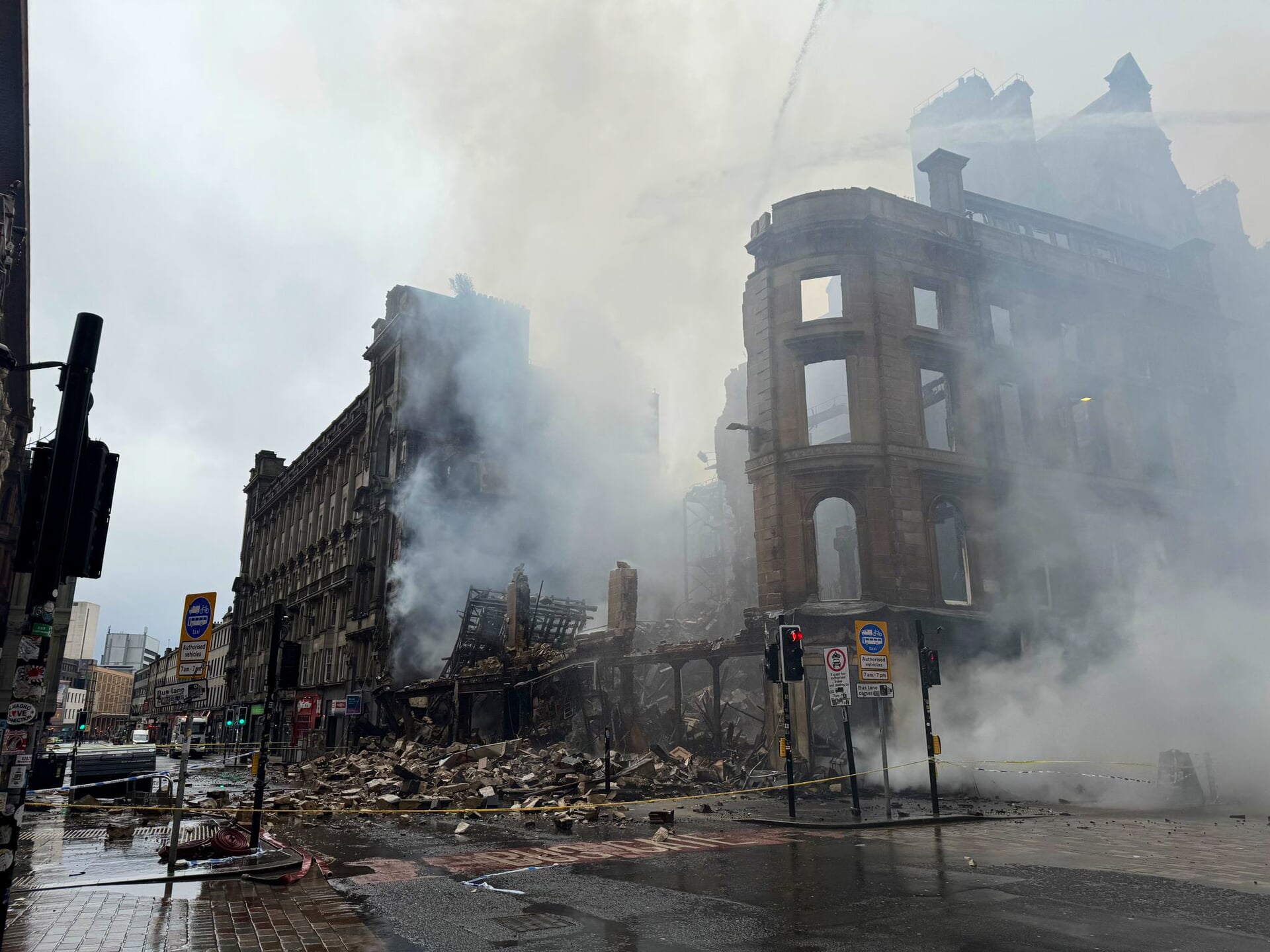 Network Rail shared a picture of the impact of the blaze