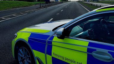 M74 lane blocked after five-vehicle crash near Hamilton