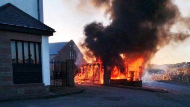 ‘Deliberate’ fire engulfs wheelie bins in Peterhead