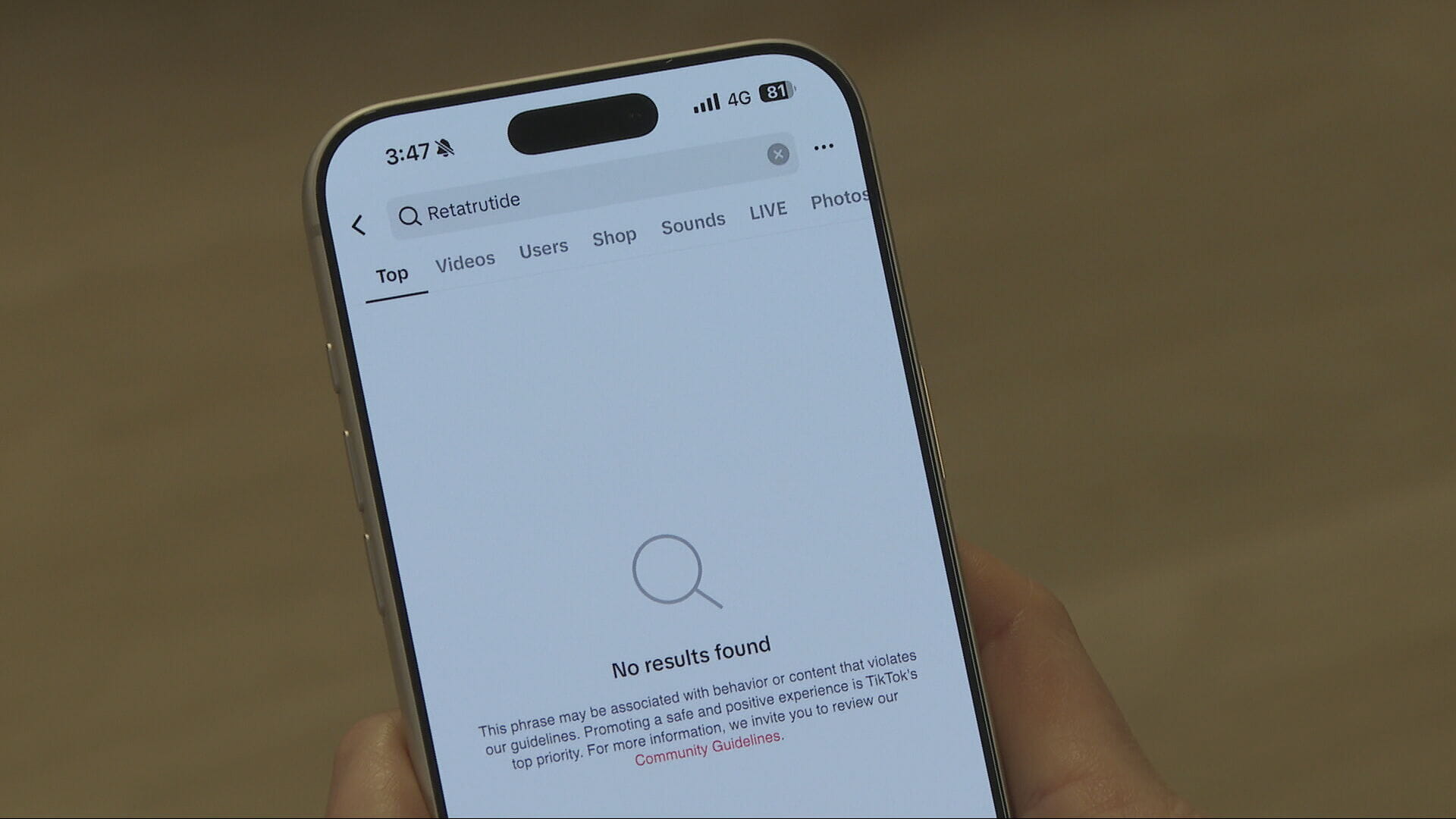 TikTok has banned searches and hashtags related to retatrutide