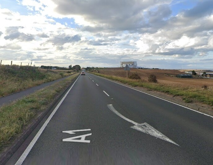 A1 closed in both directions following two-car crash