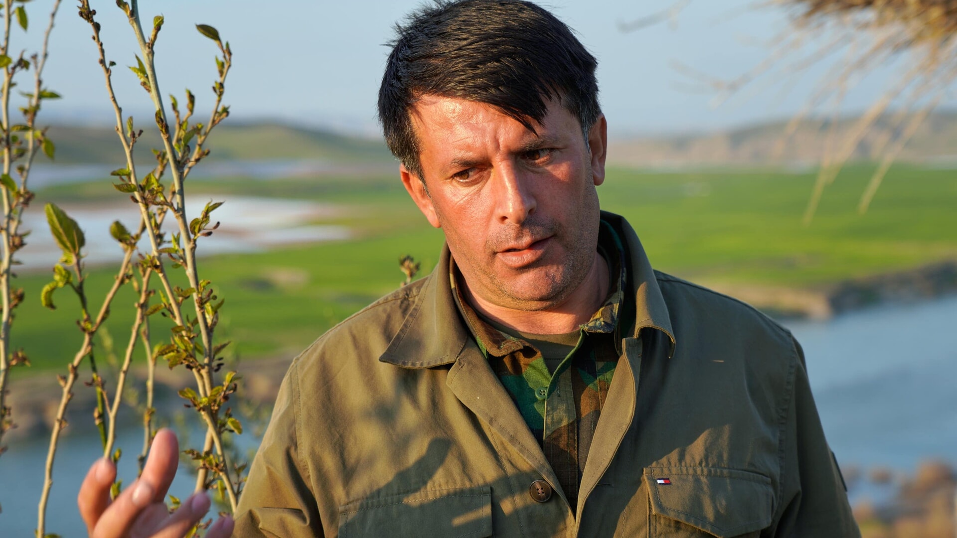 Rebaz Sherifi, military commander at the Kurdistan Freedom Party PAK, speaks during an interview in Irbil, Iraq