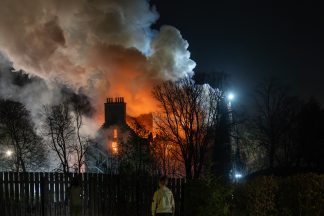 Around 50 firefighters tackle blaze at Aberdeen hospital site overnight
