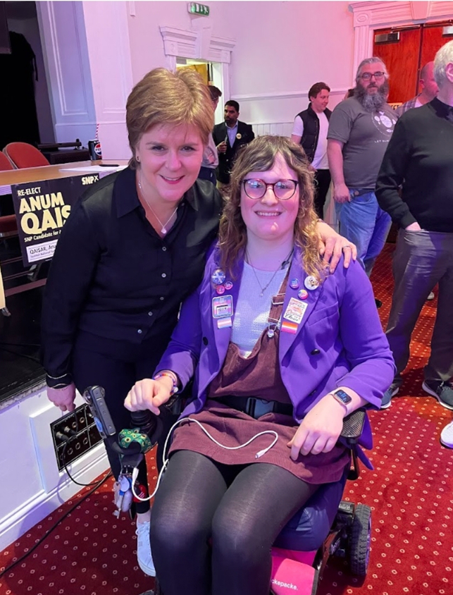 Amelia Connolly pictured with former first minister Nicola Sturgeon.
