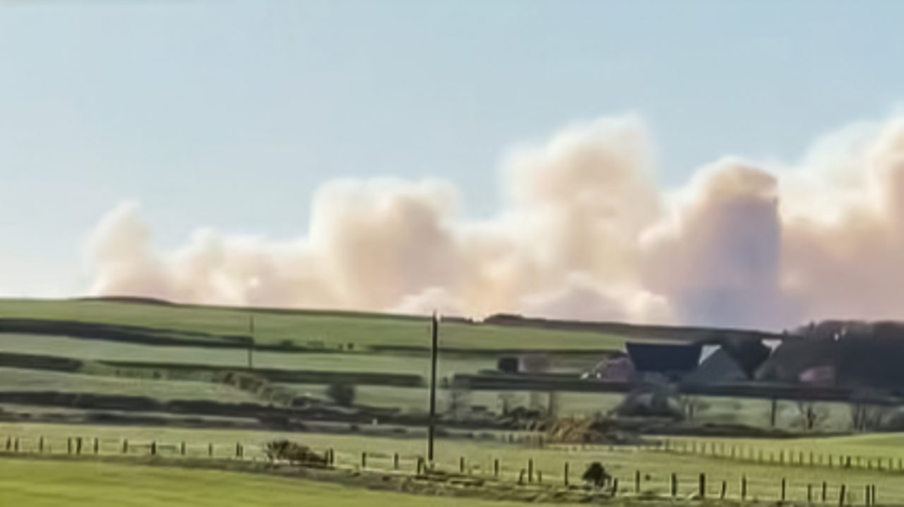 Firefighters put out wildfire as extreme warning in place for Scotland