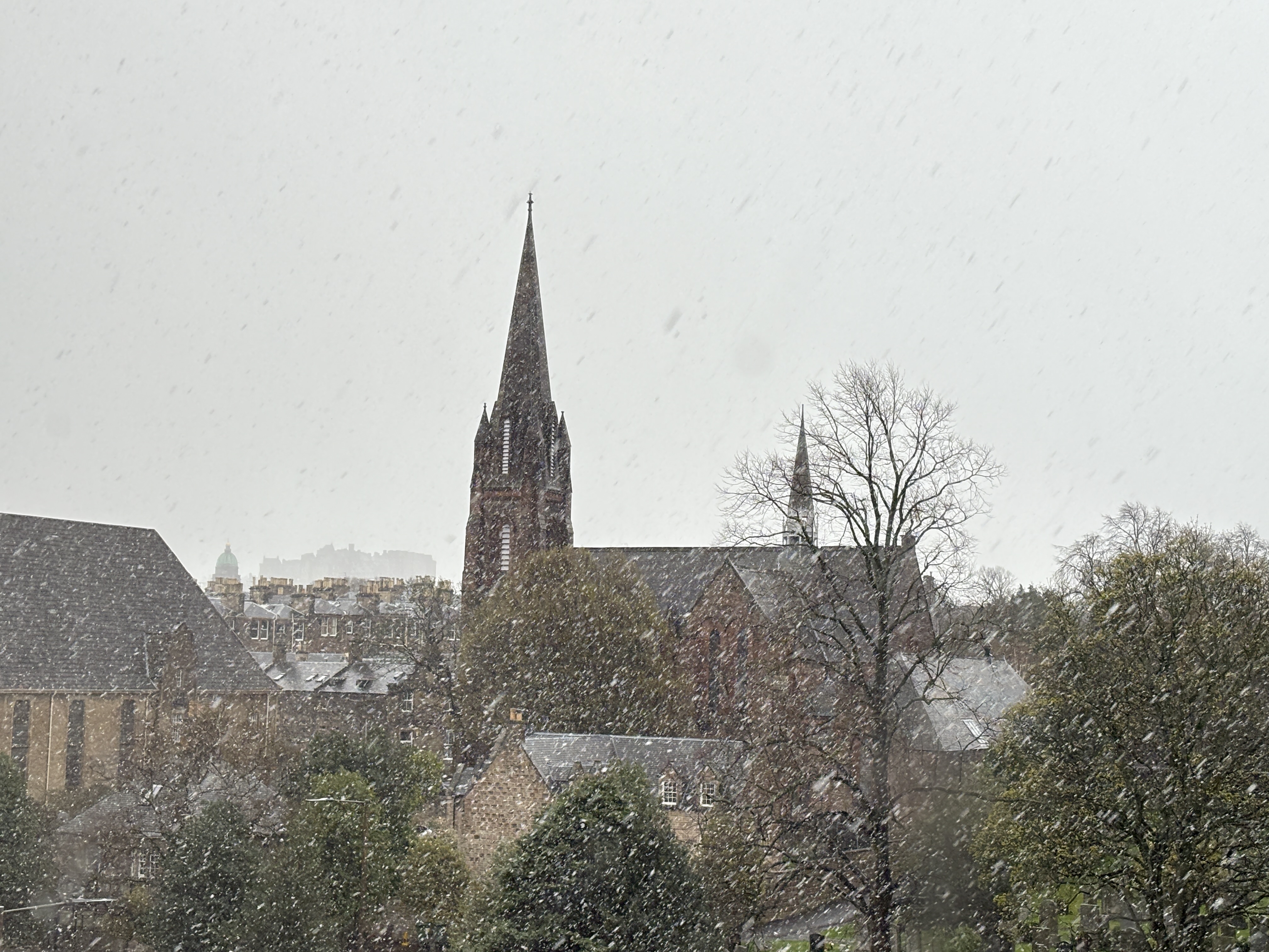 The capital experienced snow on Easter Sunday
