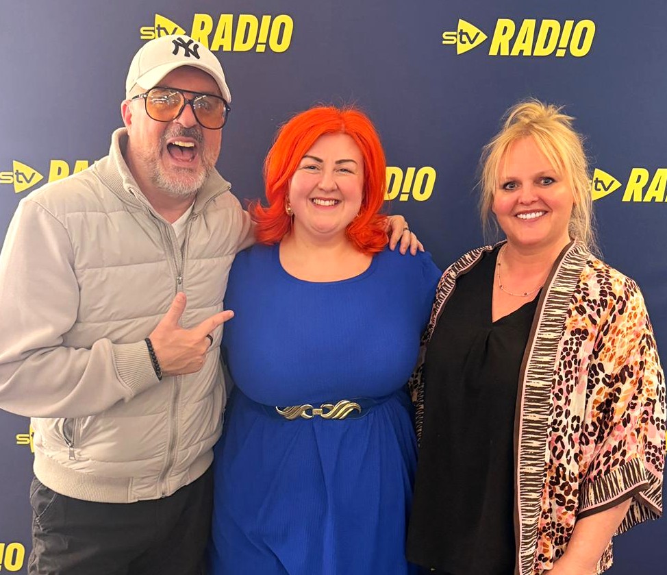 Michelle McManus with Ewen Cameron and Cat Harvey