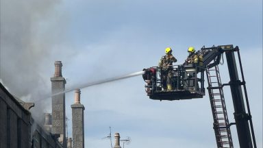 Two people in hospital as fire engulfs terrace house in Aberdeen