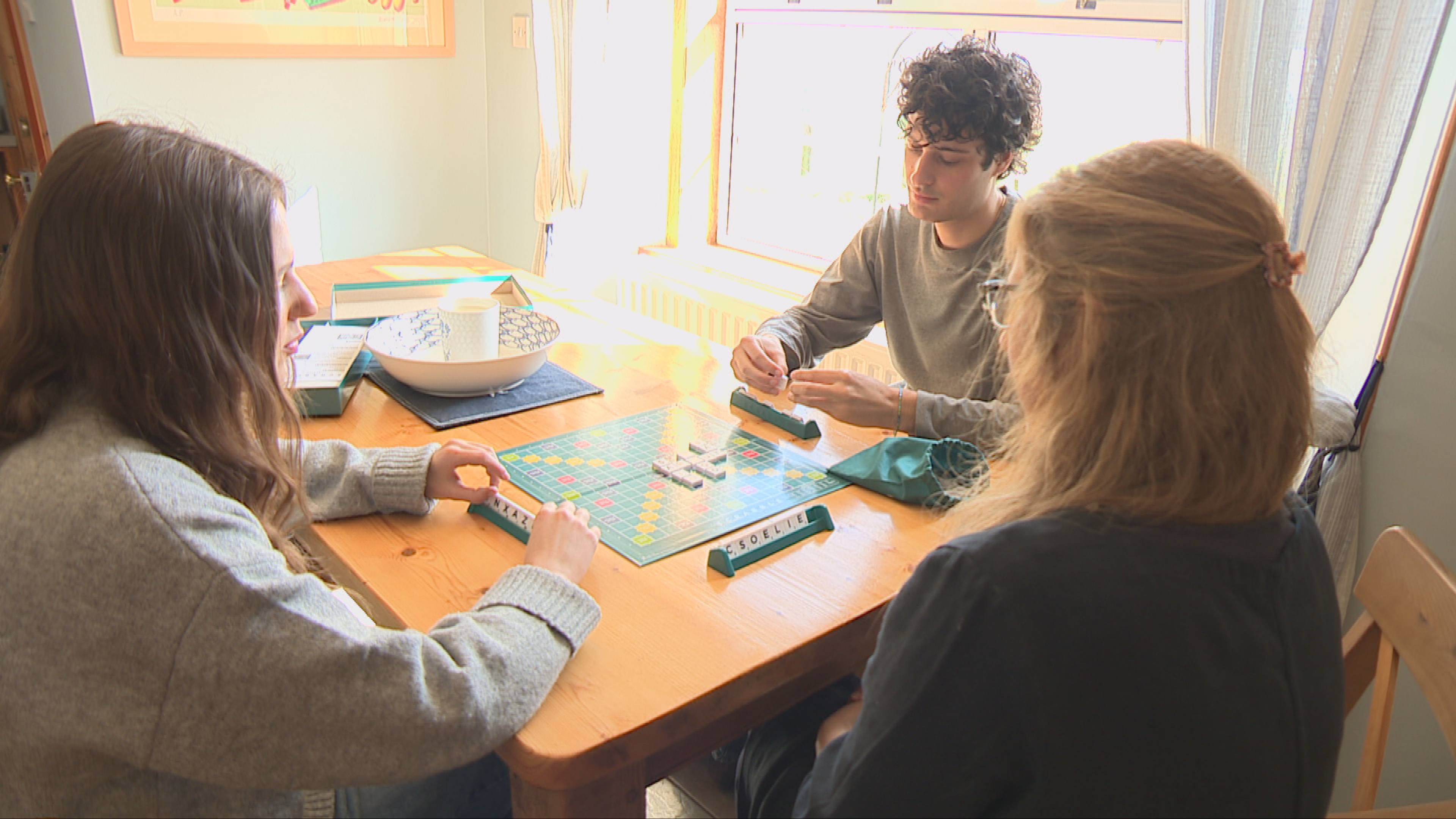 Natalie with her two children at Easter