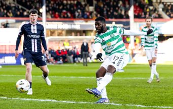 Late Kelechi Iheanacho winner moves Celtic within three points of leaders Hearts