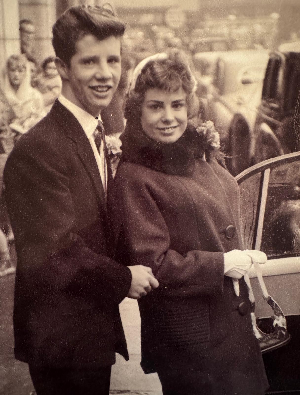 Jimmy and Gladys on their wedding day both aged 17.