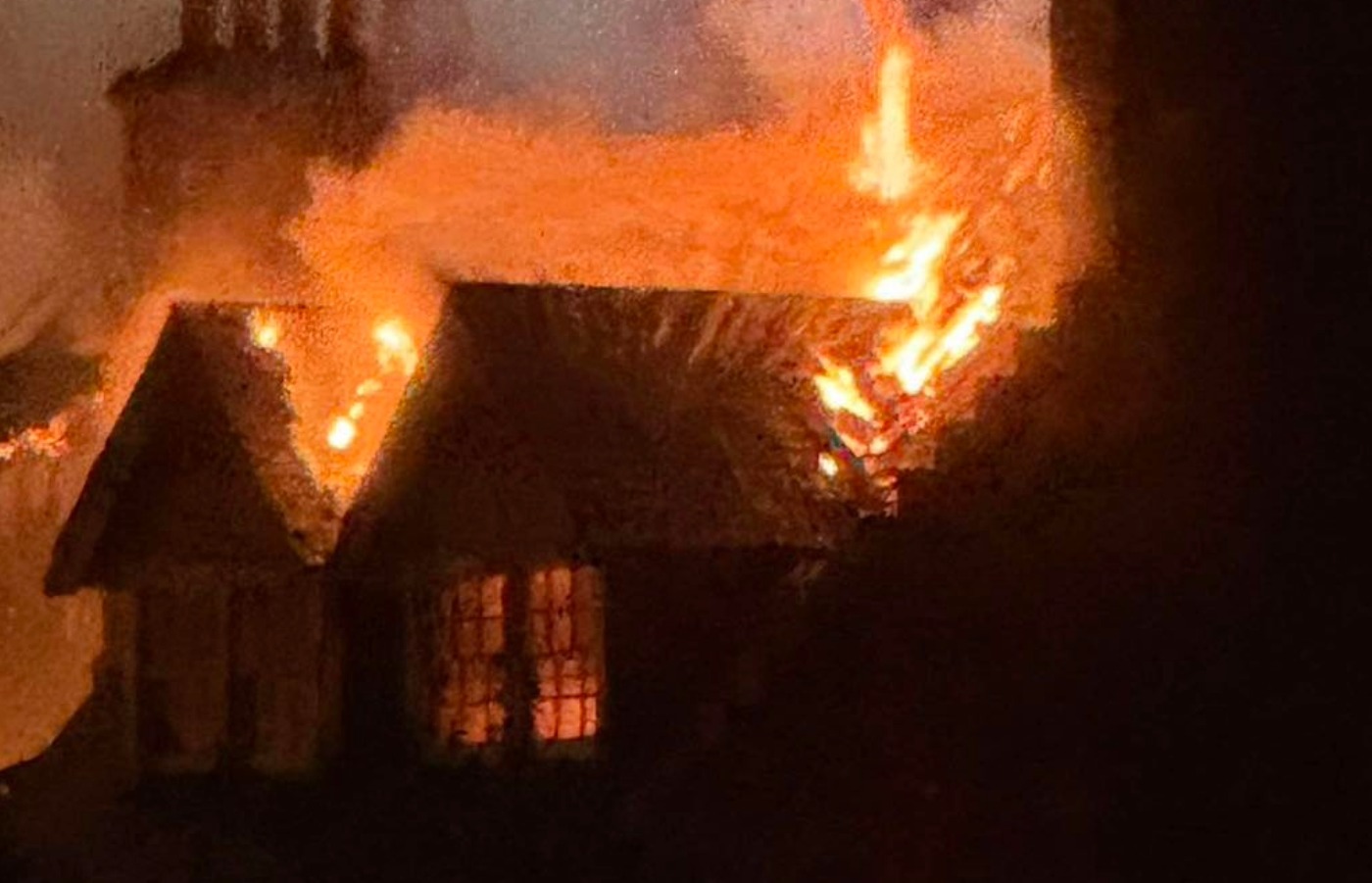 The fire took hold on Monday night.