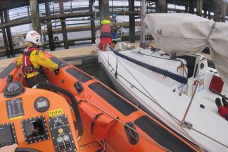 Sailboat rescued by RNLI South Queensferry after running out fuel on the Firth of Forth