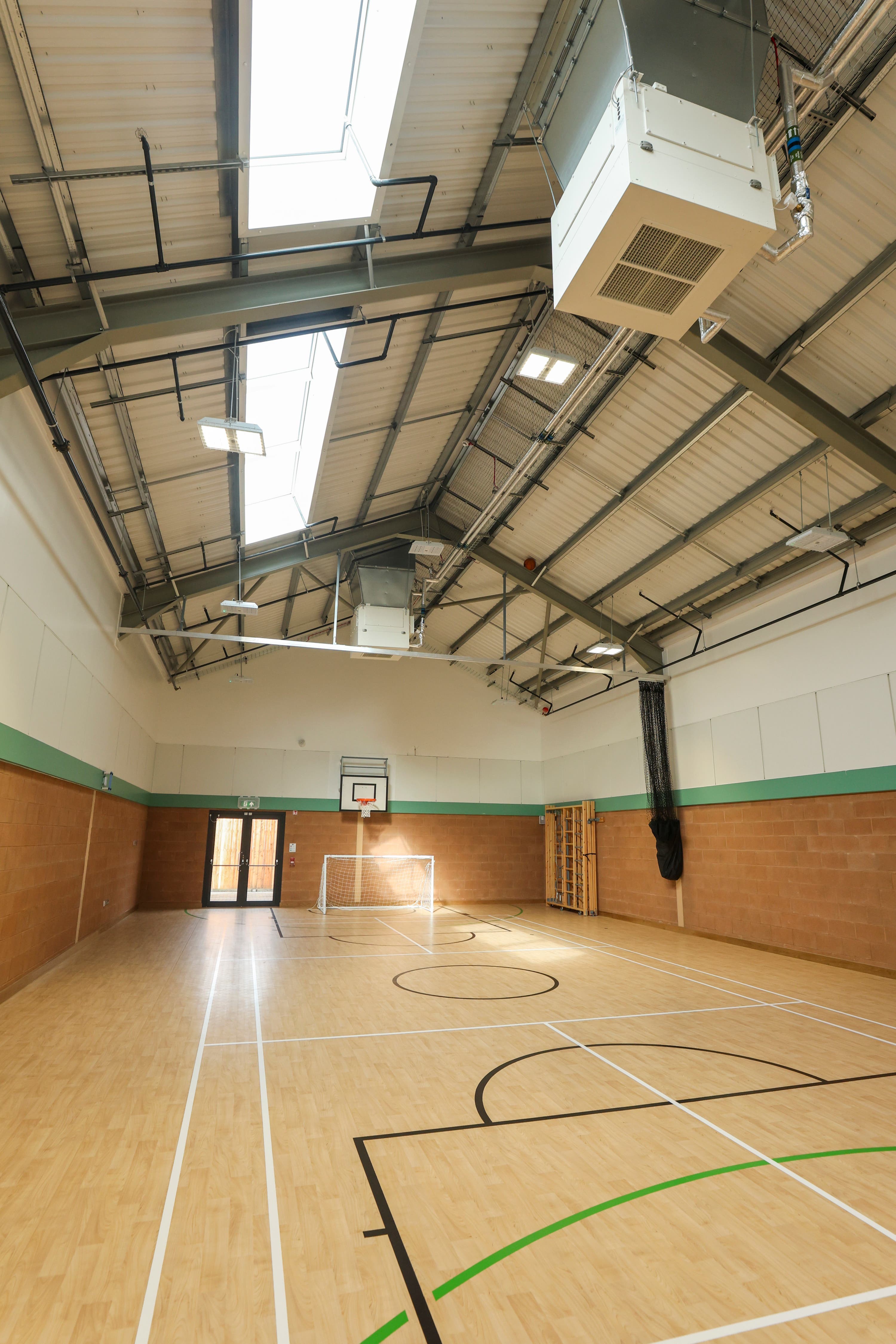 A general view of the new school’s gymnasium