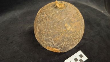 Unexploded Culloden bomb goes on display for first time