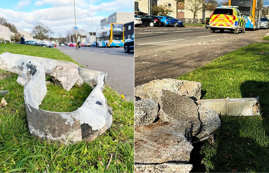 Double-decker bus driver arrested after crash with pedestrian crossing island in Dundee