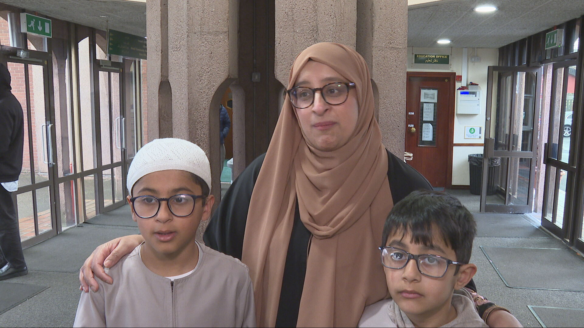 Family travelled from England to Glasgow Central Mosque to meet Josh