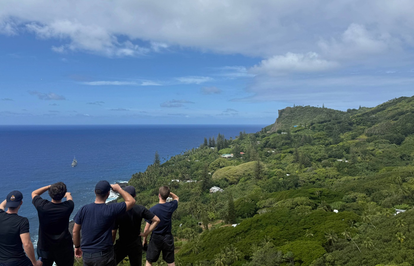 Tamar's crew enjoy a hike around Pitcairn