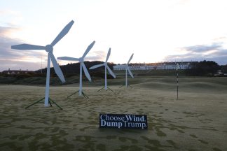 Greenpeace installs ‘wind farm’ at Donald Trump’s Turnberry golf resort