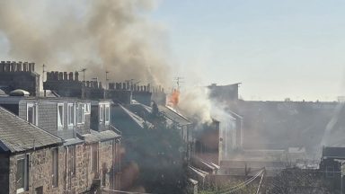 Two people in hospital as fire engulfs terrace house in Aberdeen
