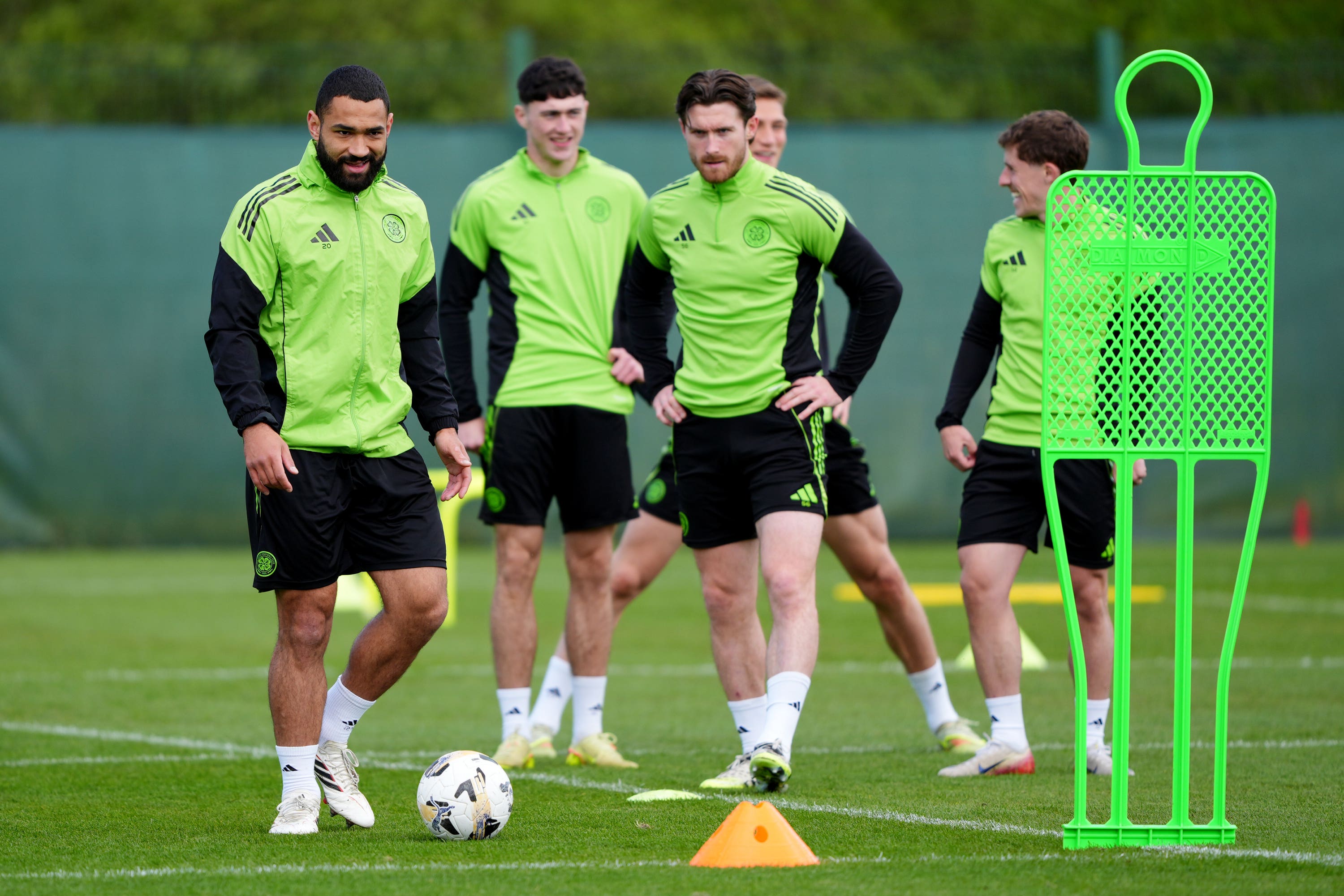 Celtic’s players prepare for Saturday’s title showdown (Andrew Milligan/PA)