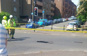 Roads to remain closed after burst water main causes sinkhole in Glasgow’s Southside