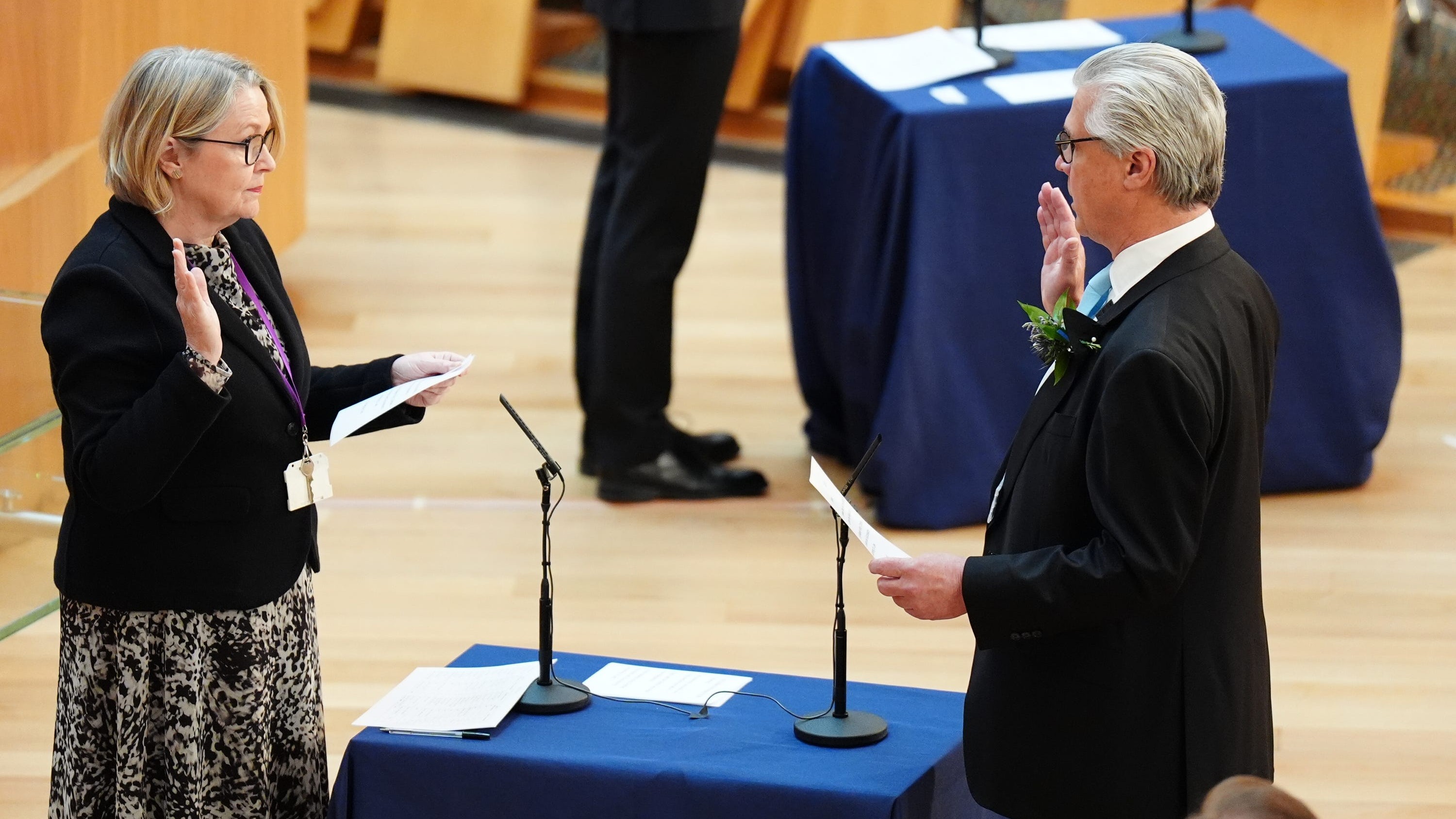 Reform UK Scotland leader Malcolm Offord took his oath in Holyrood’s chamber