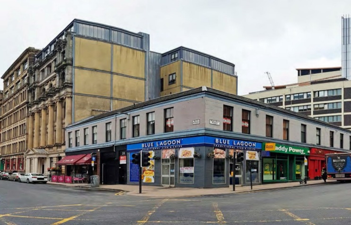 A hotel is proposed on the corner of West Nile Street and Bath Street.