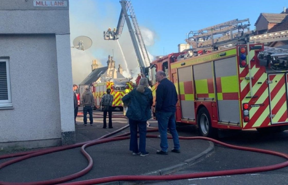 Fire crews remain at scene of Tayport blaze almost five hours on