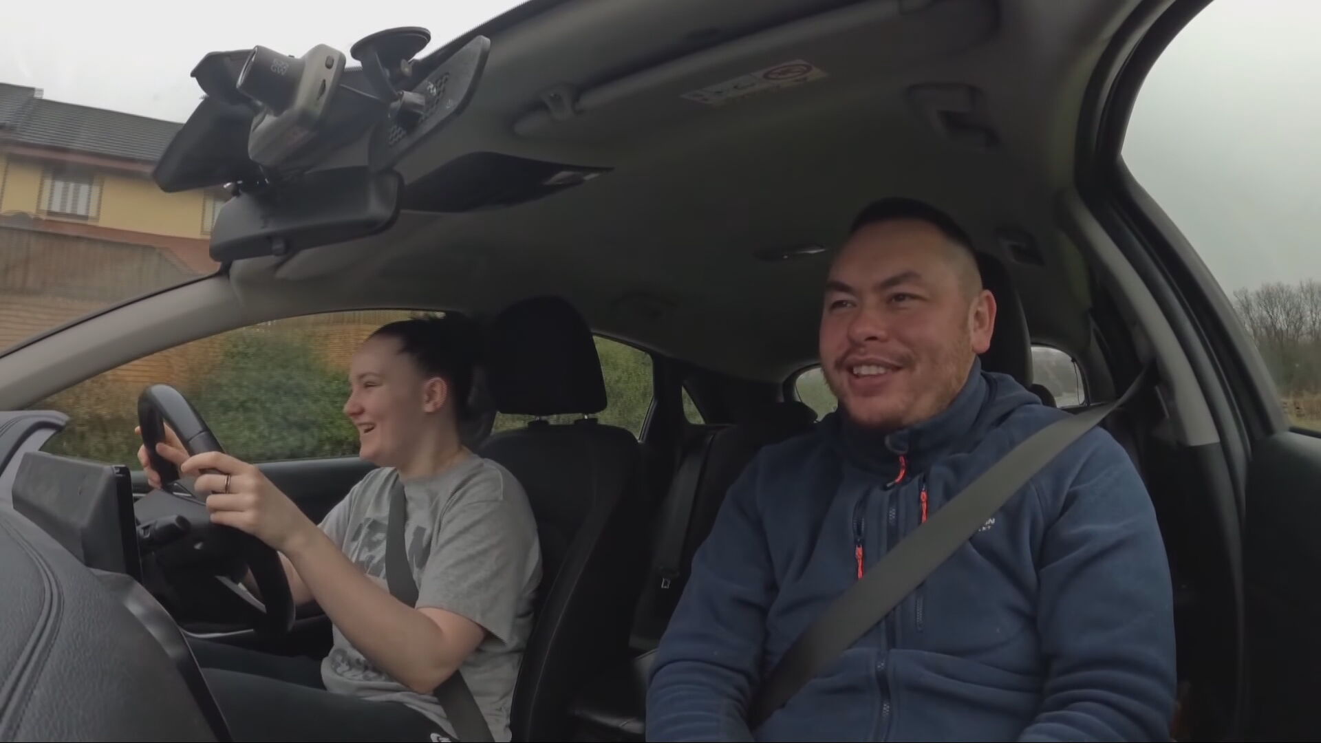 Andrea went viral after her involuntary tics were recorded during driving lessons