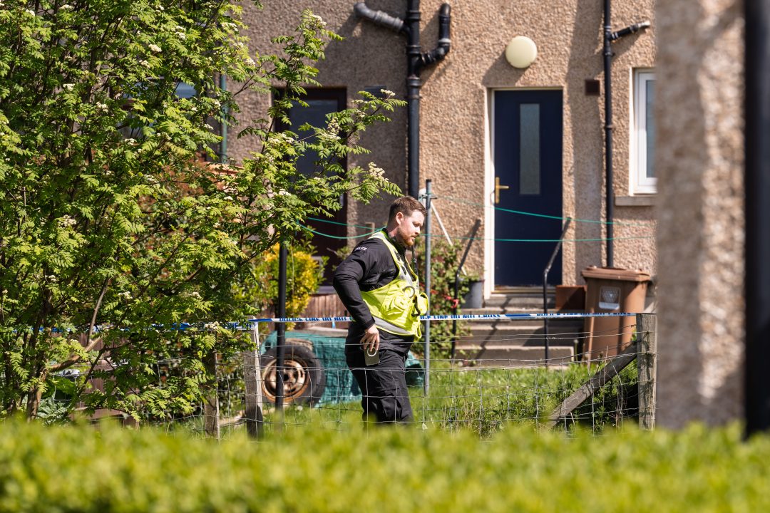Police remain at scene of house four days after ‘unexplained’ death of man in Moray