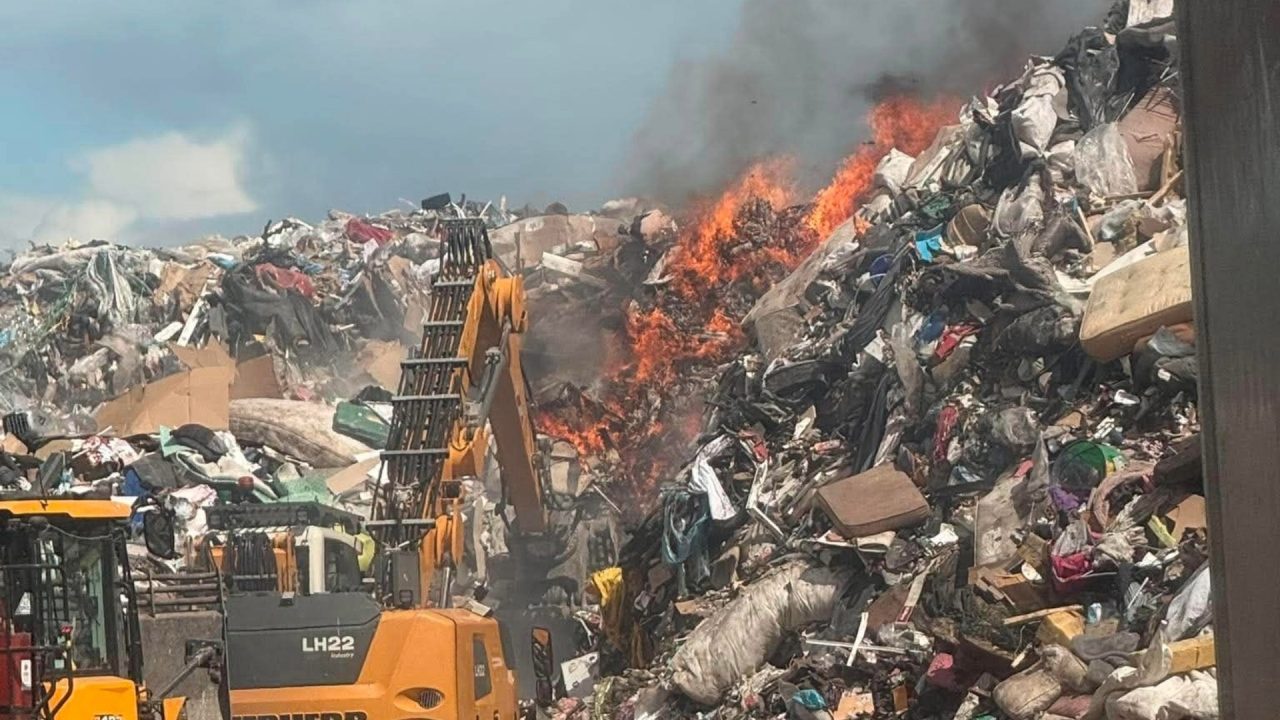 Firefighters work through night tackling blaze at Fife waste facility