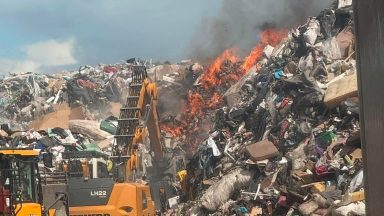 Firefighters battle huge blaze at Fife landfill site as A92 closed due to smoke
