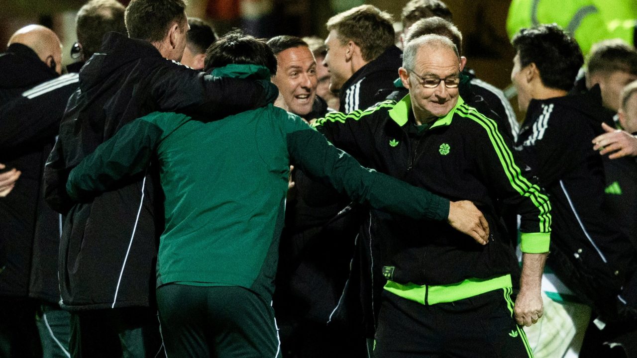 Celtic score last-minute winner as title race goes to final day against Hearts