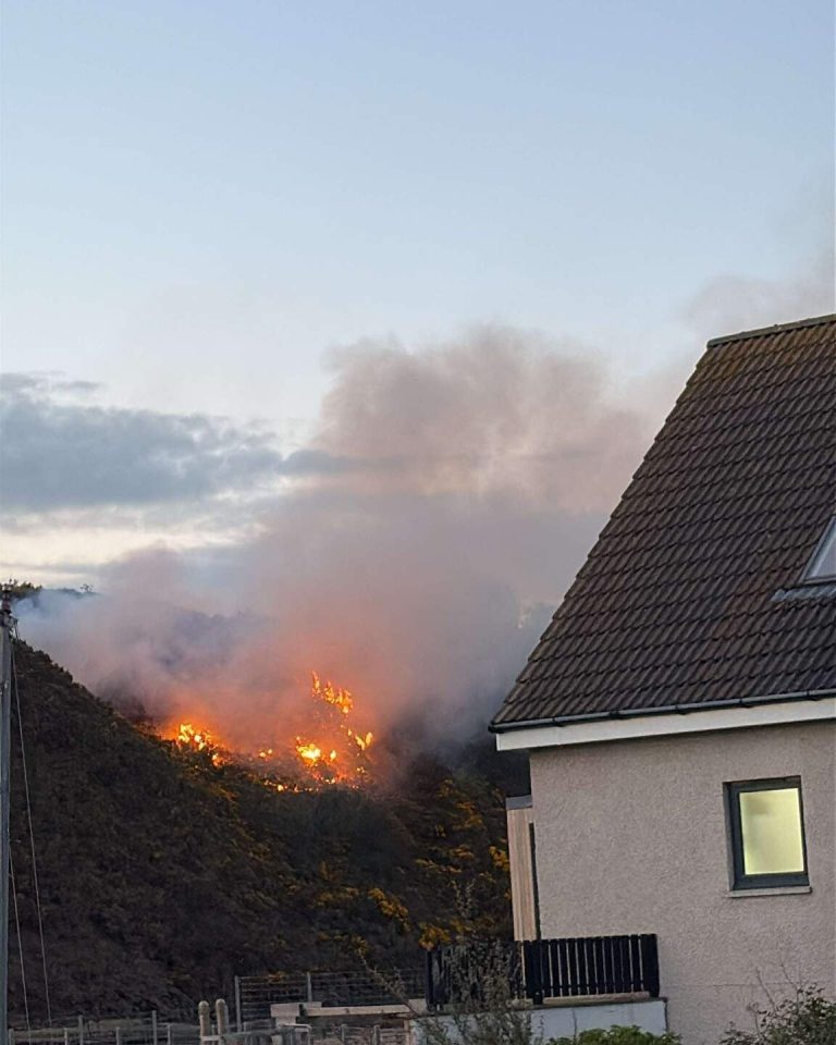 Fire crews battle hillside blaze in North Queensferry overnight as ...