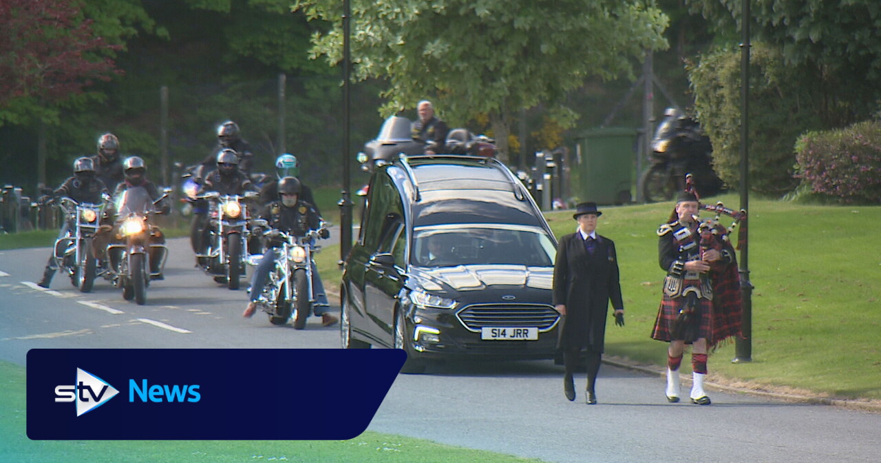 Motorcycle community gives care home resident rock-inspired final farewell